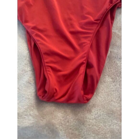 Laundry by Shelli Segal One Piece Lace Trim Red ( spice) Swimsuit Size M - Picture 11 of 13
